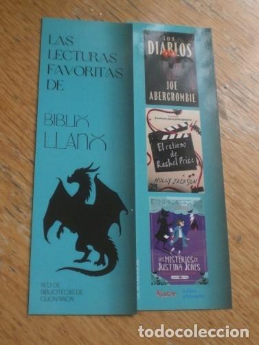 Coleccionismo marcap&aacute;ginas: Marcapaginas biblioteca municipal Llano