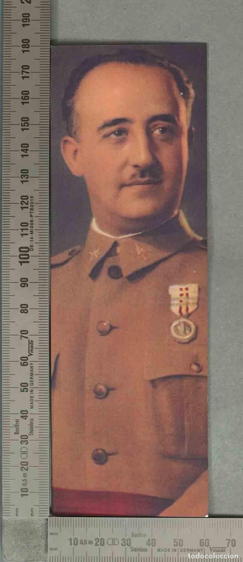 Coleccionismo marcap&aacute;ginas: MARCAPAGINAS. Francisco Franco - General&iacute;simo Caudillo de Espa&ntilde;a. fnff. calendario 2023
