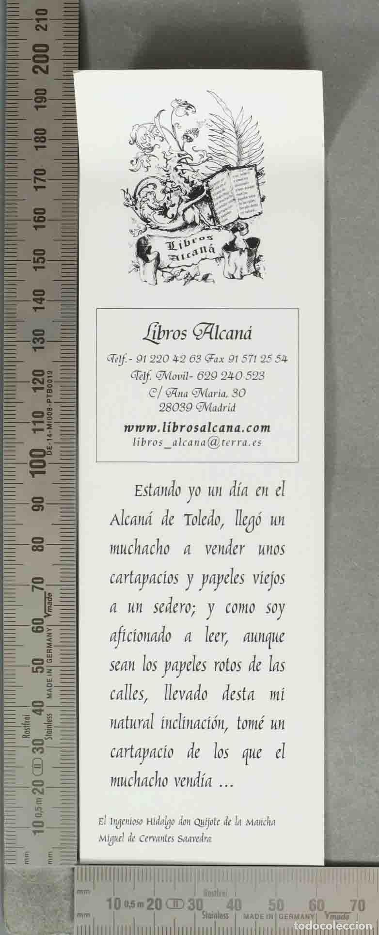 Coleccionismo marcap&aacute;ginas: MARCAPAGINAS. Marcap&aacute;ginas Libros Alcan&aacute; - El Quijote - Miguel de Cervantes