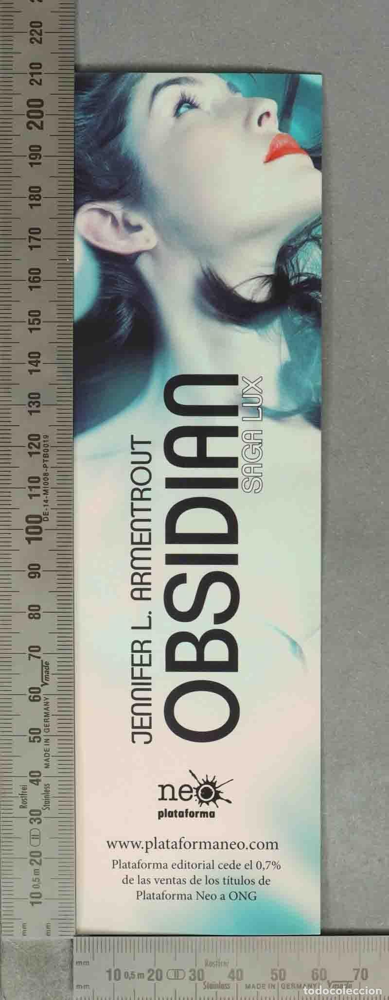 Coleccionismo marcap&aacute;ginas: MARCAPAGINAS. Obsidian Saga Lux - Jennifer L. Armentrout - Plataforma Neo