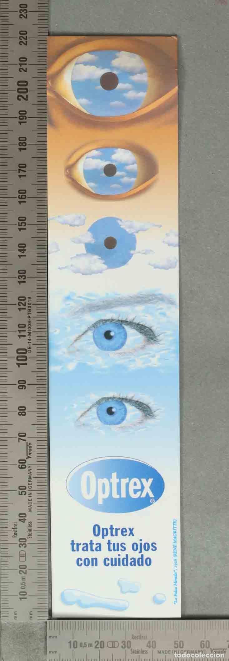 Coleccionismo marcap&aacute;ginas: MARCAPAGINAS. Optrex trata tus ojos con cuidado - Ren&eacute; Magritte
