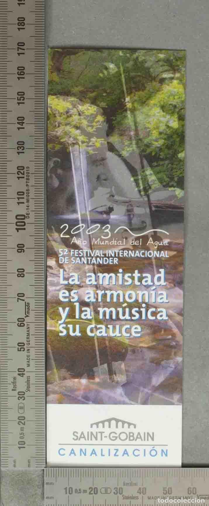 Coleccionismo marcap&aacute;ginas: MARCAPAGINAS. La amistad es armon&iacute;a y la m&uacute;sica su cauce - Saint-Gobain Canalizaci&oacute;n