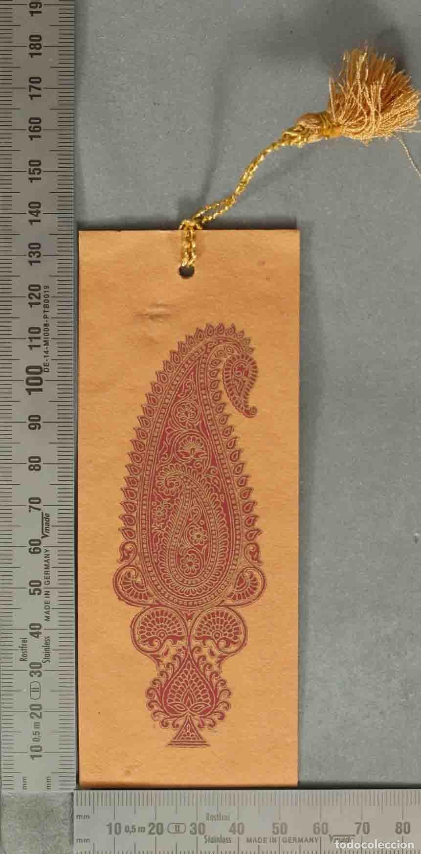 Coleccionismo marcap&aacute;ginas: MARCAPAGINAS. tradicional - Estampado Paisley Cachemir - Cord&oacute;n con borla dorada