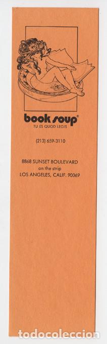 Coleccionismo marcap&aacute;ginas: Book Soup 1977 Bookmark. (Sunset Boulevard, West Hollywood). Marcap&aacute;ginas