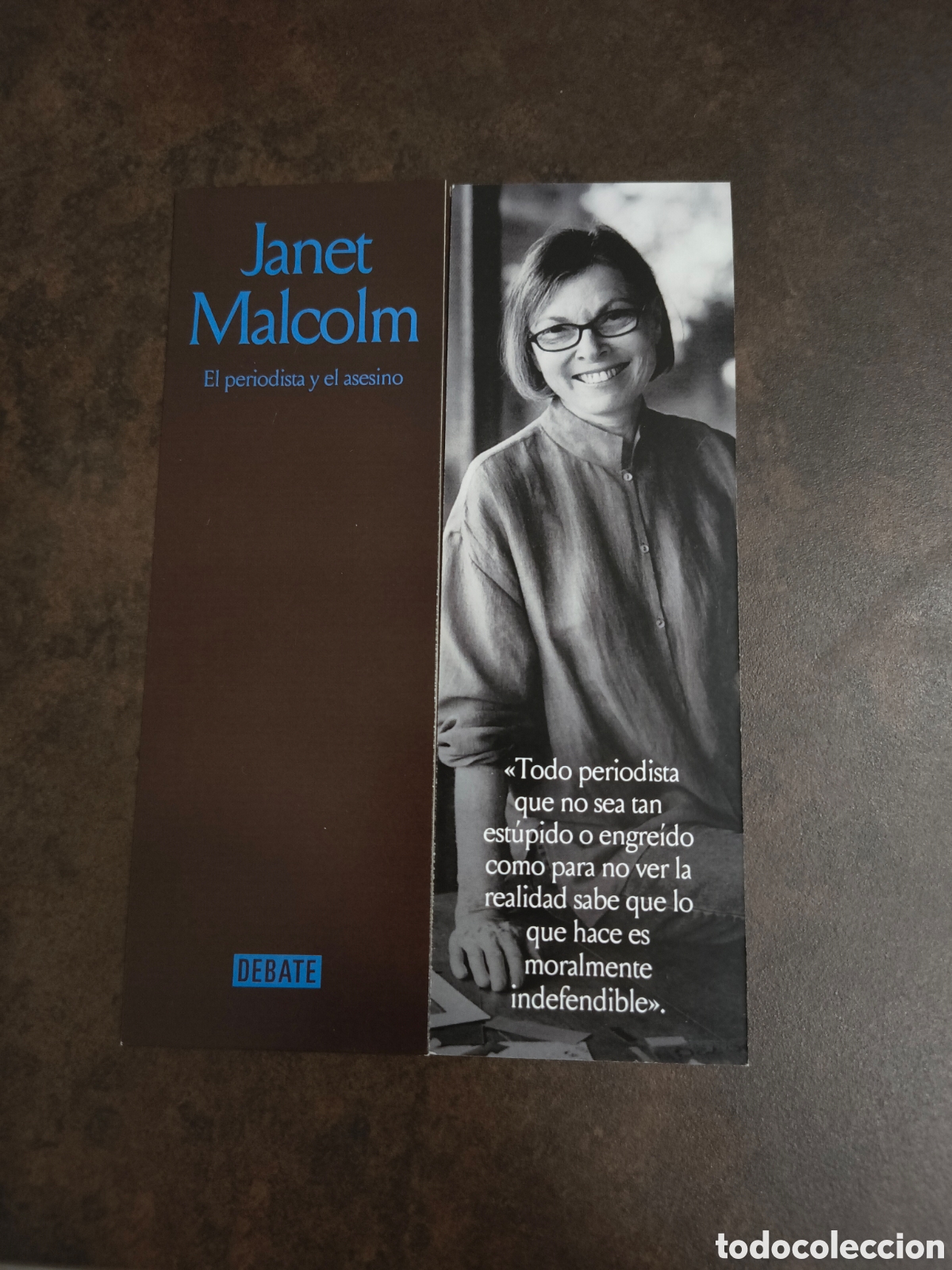 Coleccionismo marcap&aacute;ginas: MARCAPAGINAS EL PERIODISTA Y EL ASESINO-JANET MALCOLM-DEBATE