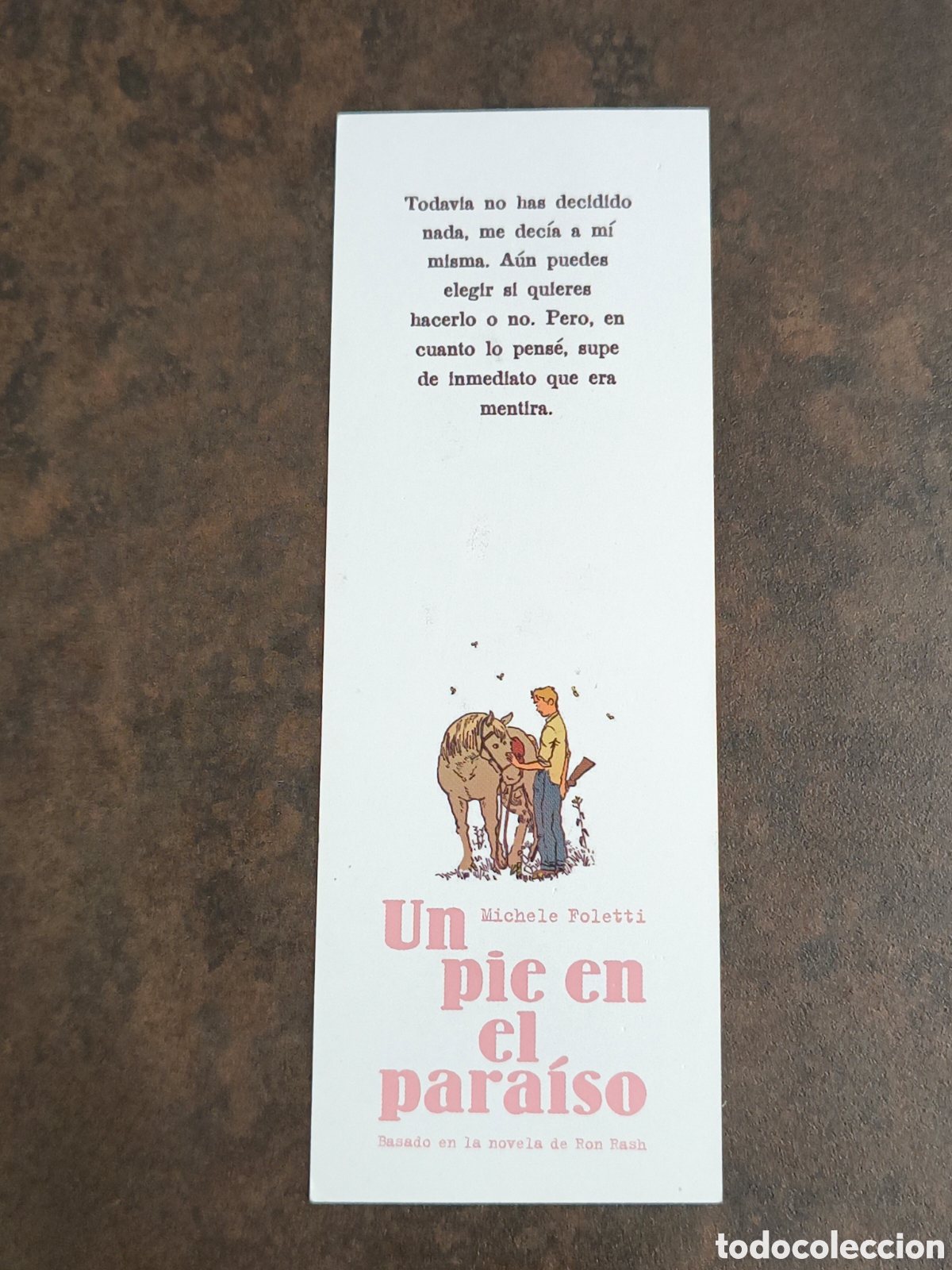 Coleccionismo marcap&aacute;ginas: MARCAPAGINAS UN PIE EN EL PARAISO-ELEPHANT BOOKS