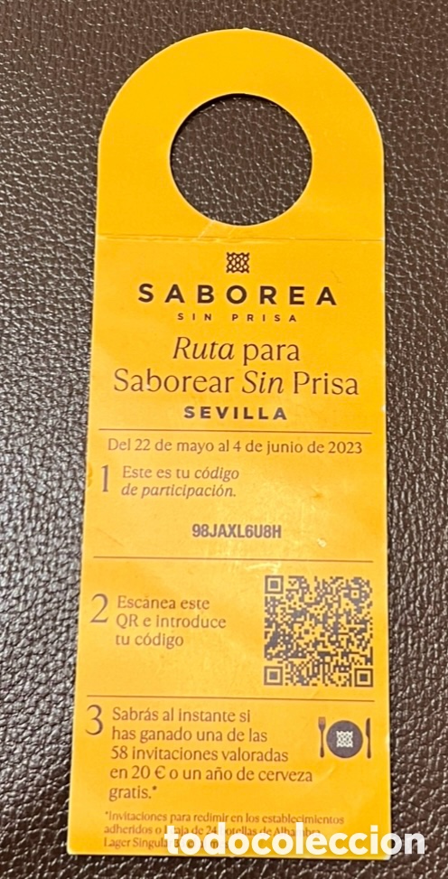 Coleccionismo marcap&aacute;ginas: Marcapaginas. Saborea sin prisa. Sevilla. 2023.