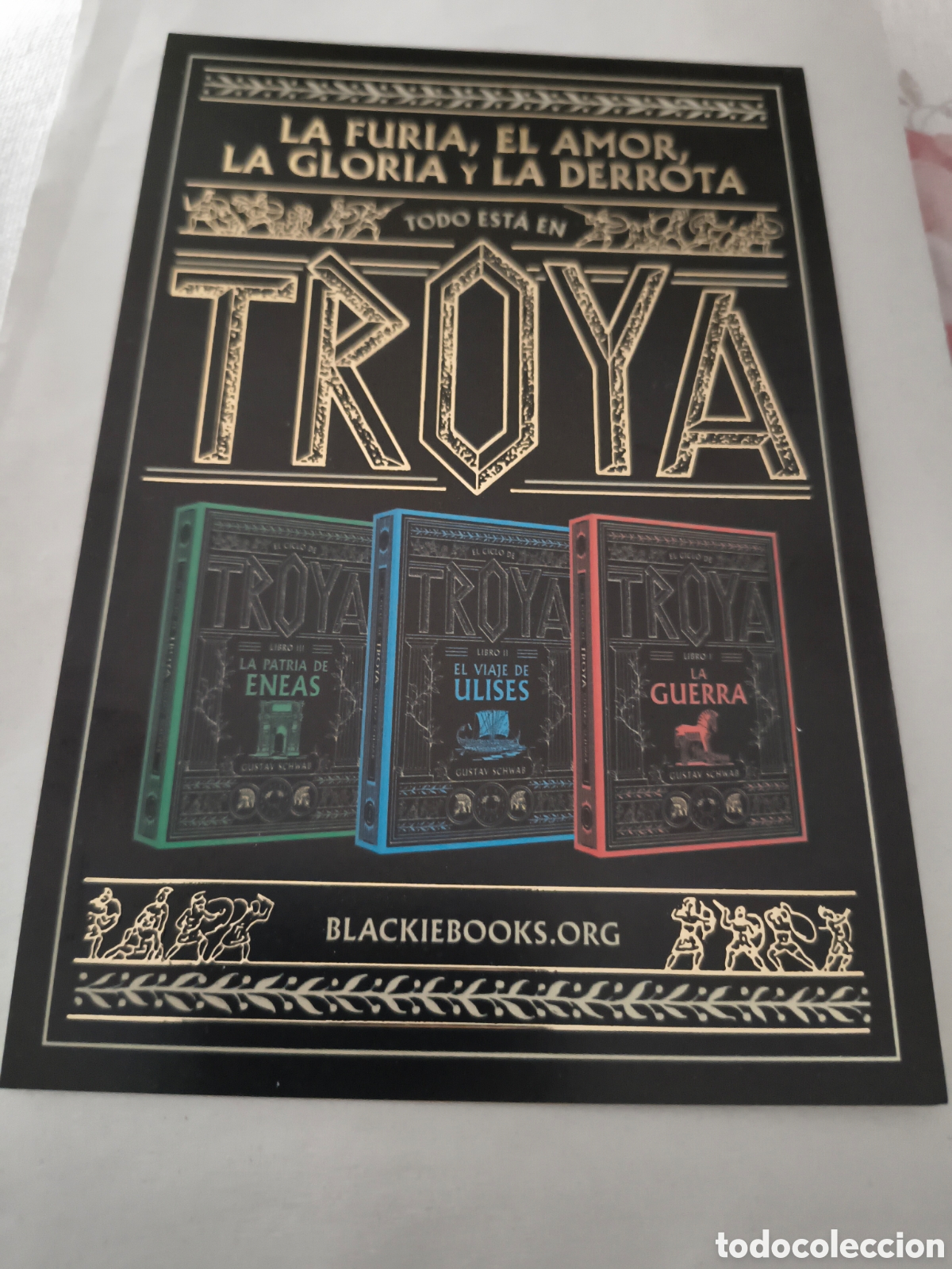 Coleccionismo marcap&aacute;ginas: MARCAPAGINAS. SIMIL POSTAL. TROYA. BLACKIE BOOKS