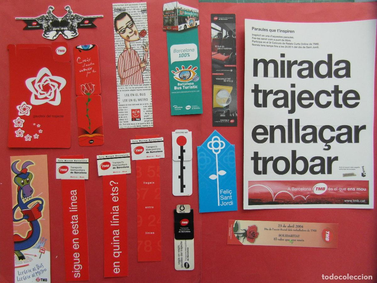 Coleccionismo marcap&aacute;ginas: LOTE 18 PUNTOS DE LIBRO MARCAPAGINAS - COLECCION TRASNPORTE DE TMB METRO AUTOBUS DE BARCELONA
