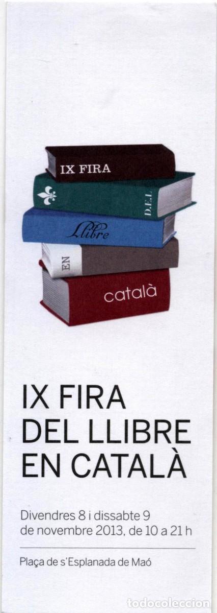 Coleccionismo marcap&aacute;ginas: MARCAP&Aacute;GINAS IX FIRA DEL LLIBRE EN CATAL&Agrave; MENORCA 2013