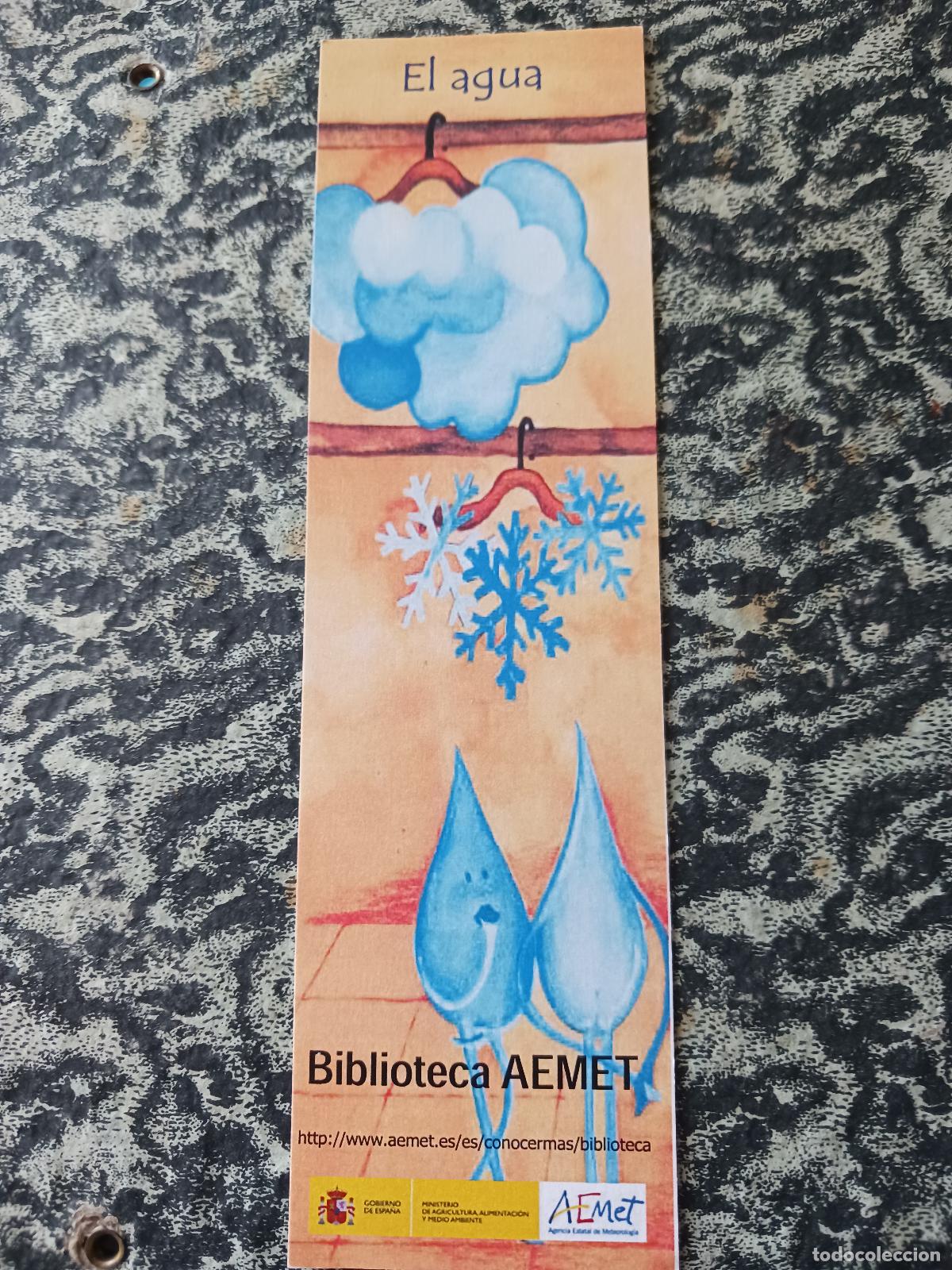 Coleccionismo marcap&aacute;ginas: marcapaginas calendario 2014, el agua, biblioteca aemet,