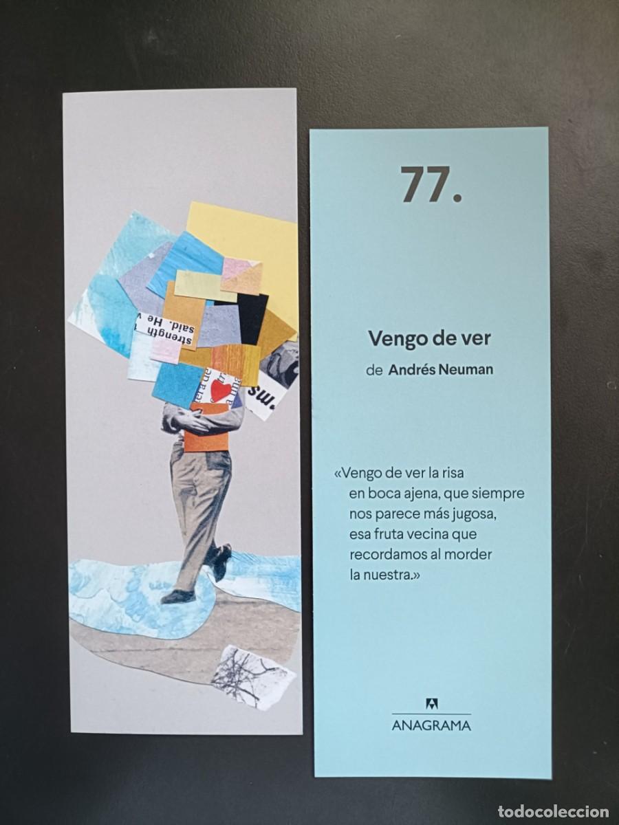 Coleccionismo marcap&aacute;ginas: MARCAP&Aacute;GINAS - ANAGRAMA n&ordm; 77 - VENGO DE VER - ANDR&Eacute;S NEUMAN