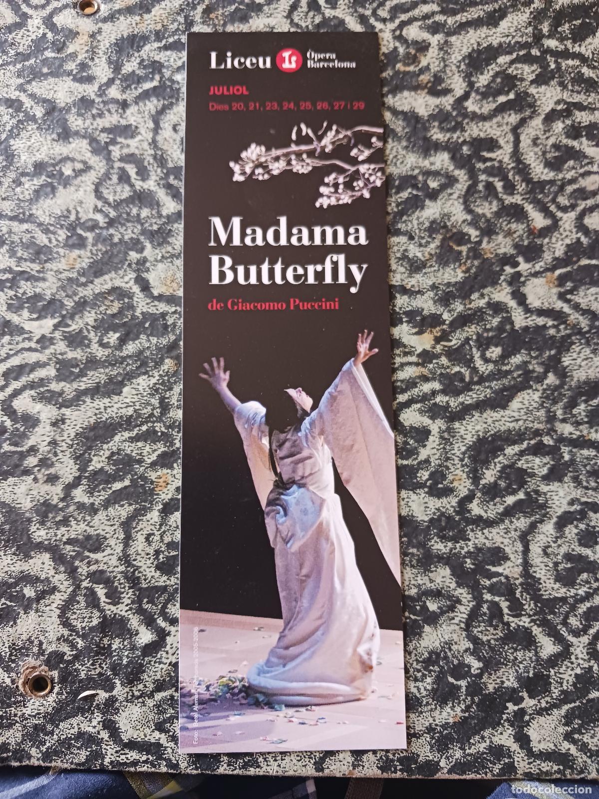 Coleccionismo marcap&aacute;ginas: LICEU - madama butterfly, 2013, puccini