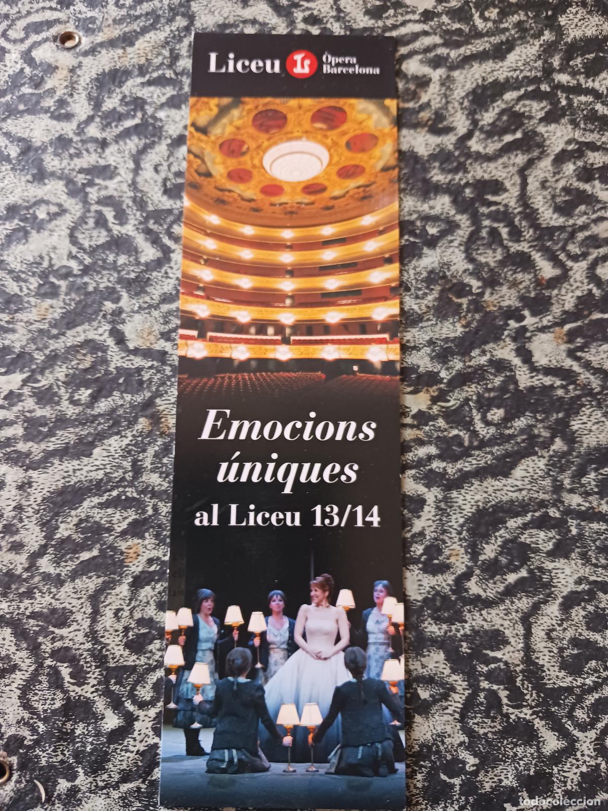 Coleccionismo marcap&aacute;ginas: LICEU - emocions uniques al liceo, 2013, puccini