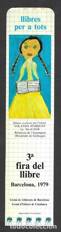 Coleccionismo marcap&aacute;ginas: Marcapaginas. Punt de Llibre. 3&ordf; Fira del Llibre. Barcelona, 1979. Gremi de Llibreters de Barcelo