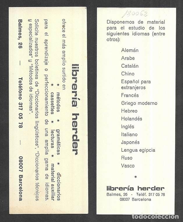 Coleccionismo marcap&aacute;ginas: Marcapaginas. Punt de Llibre. Librer&iacute;a Herder