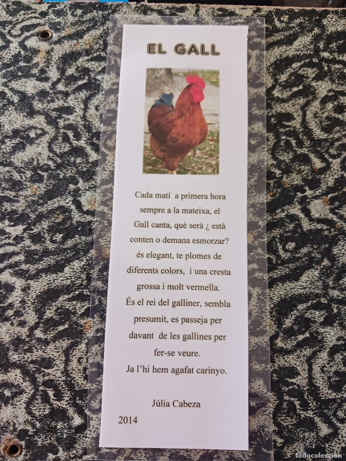 Collectables Bookmark: el gall julia cabeza, 2014, plastificado