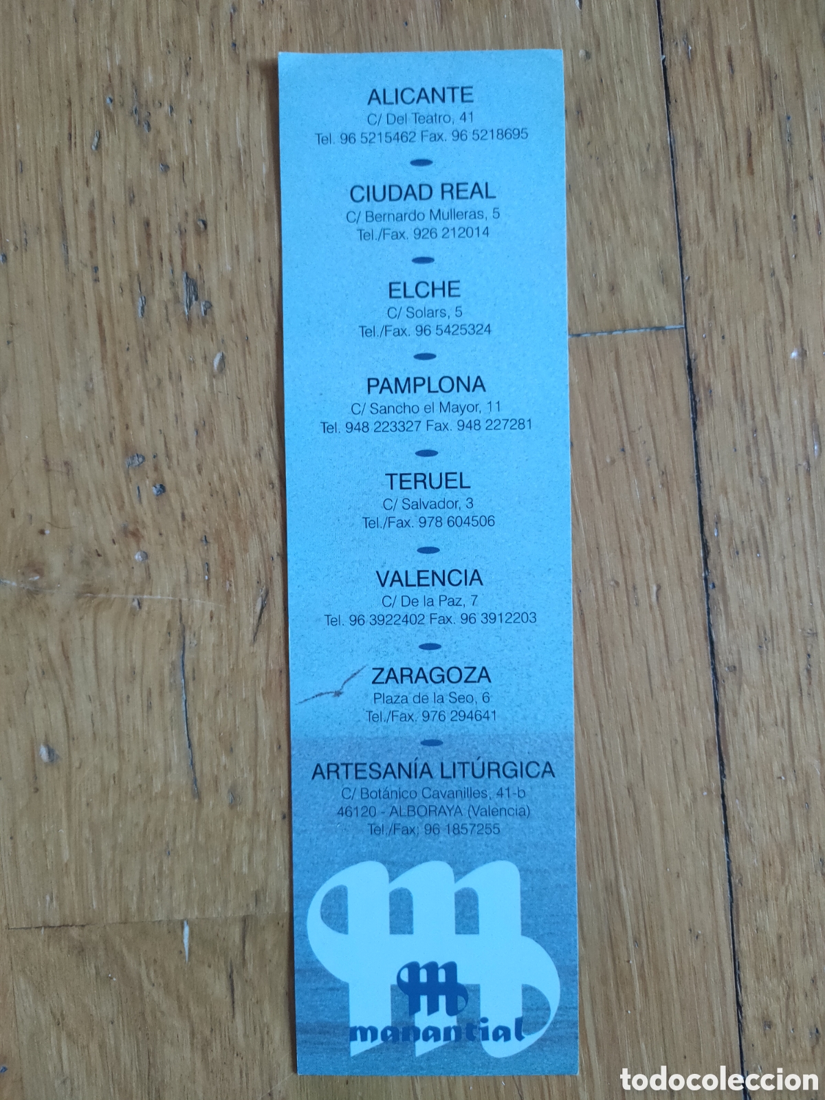 Coleccionismo marcap&aacute;ginas: Marcap&aacute;ginas calendario 1999 libreria Manantial