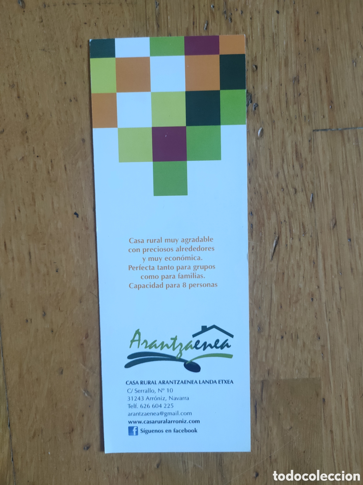 Coleccionismo marcap&aacute;ginas: Marcap&aacute;ginas calendario 2014 casa rural Arantzaenea Arr&oacute;niz (Navarra)
