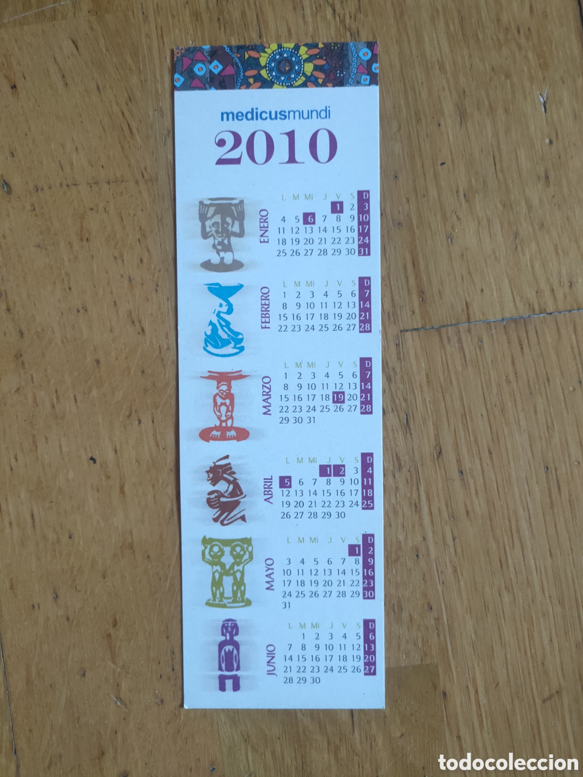 Coleccionismo marcap&aacute;ginas: Marcap&aacute;ginas calendario 2010 Medicus Mundi