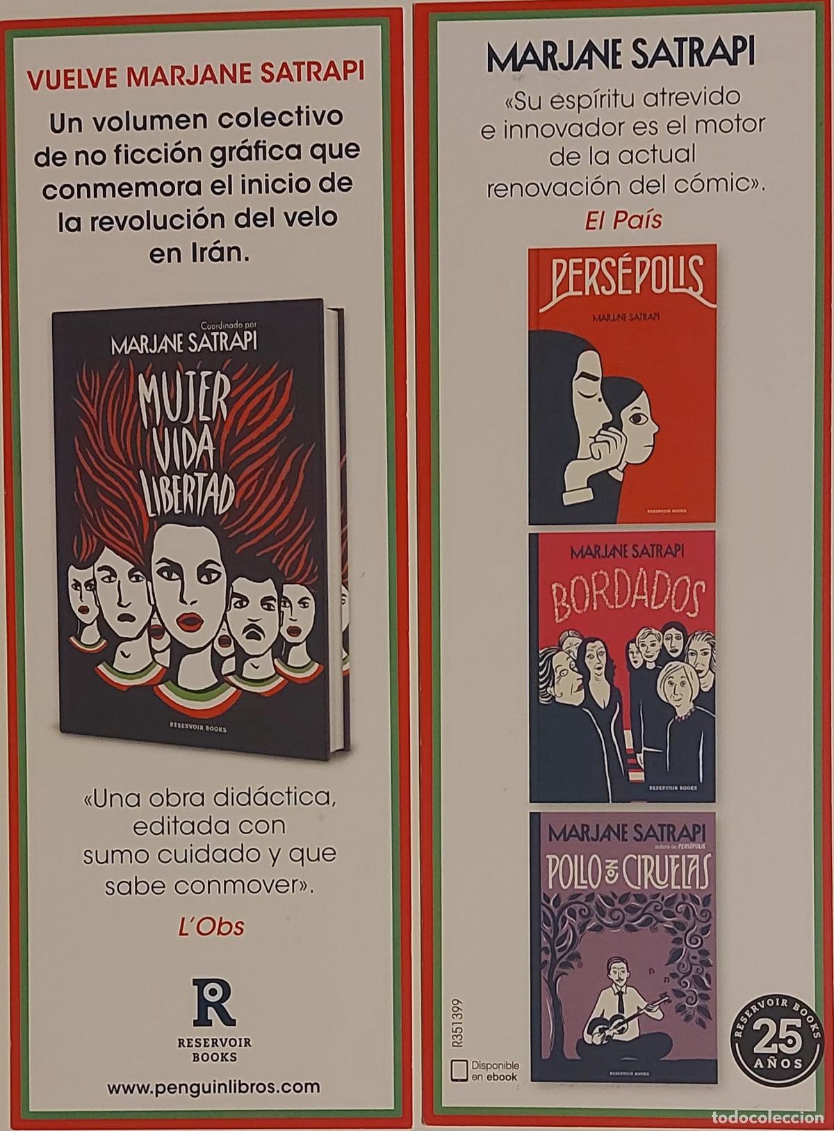 Coleccionismo marcap&aacute;ginas: MARCAPAGINAS - RESERVOIR BOOKS - MUJER VIDA LIBERTAD - MARJANE SATRAPI