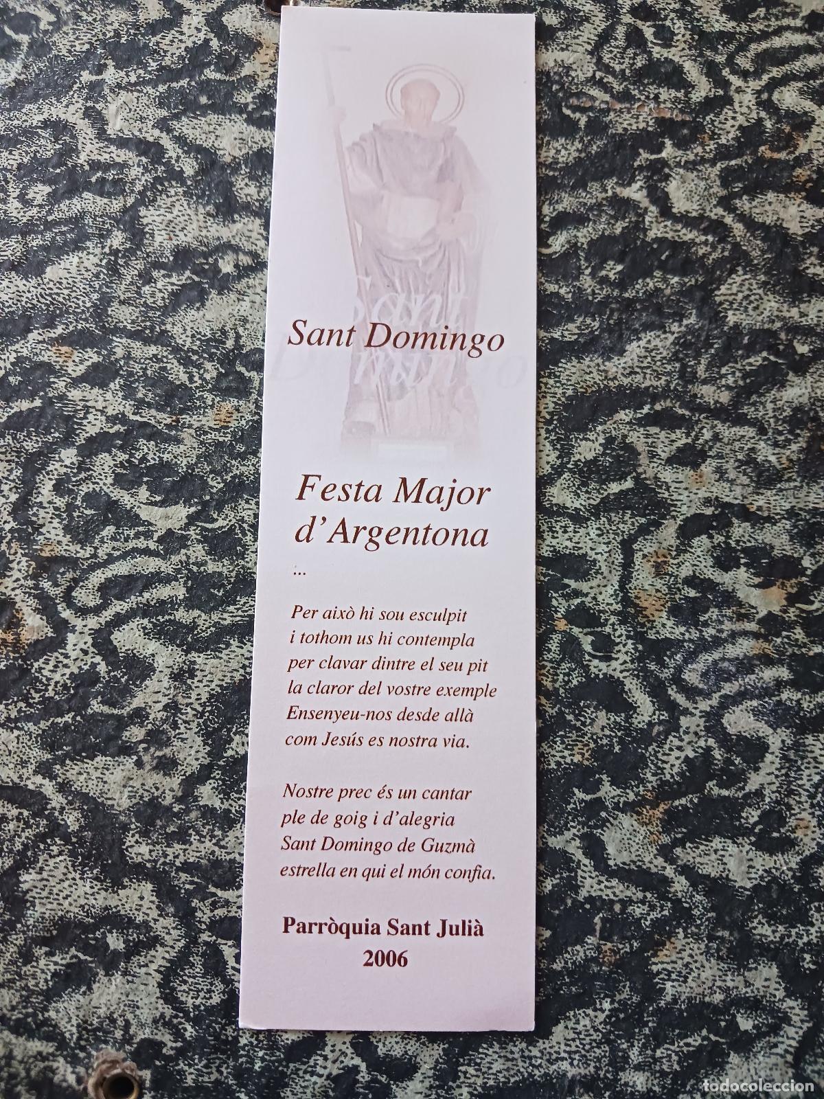 Coleccionismo marcap&aacute;ginas: sant domingo, festa major de argentona 2006, parroquia de sant julia