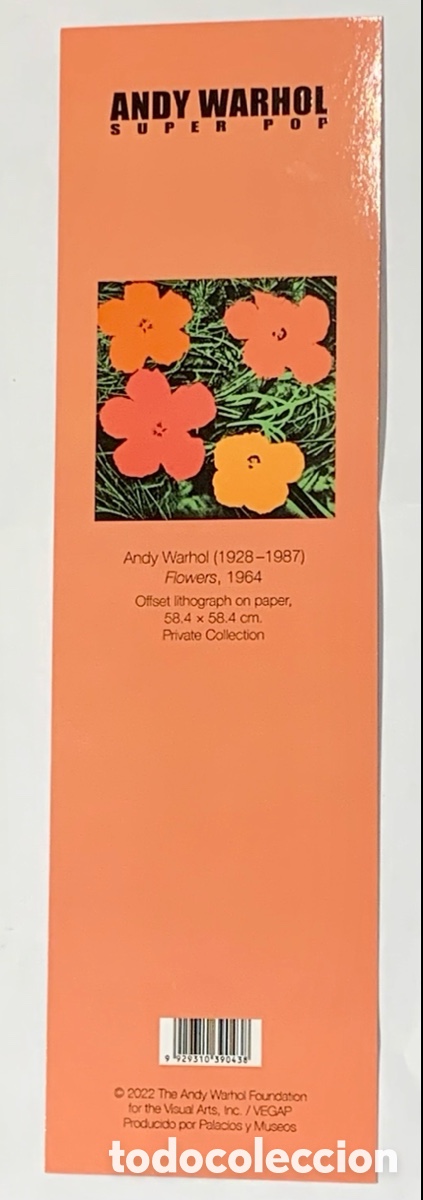 Coleccionismo marcap&aacute;ginas: Marcapaginas. Exposici&oacute;n ANDY WARHOL. Madrid. 2022. - Foto 2