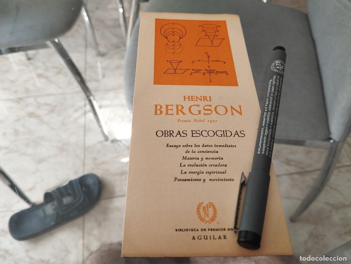 Collectionnisme Marque-pages: ANTIGUO MARCAP&Aacute;GINAS HENRI BERGSON OBRAS ESCOGIDAS AGUILAR