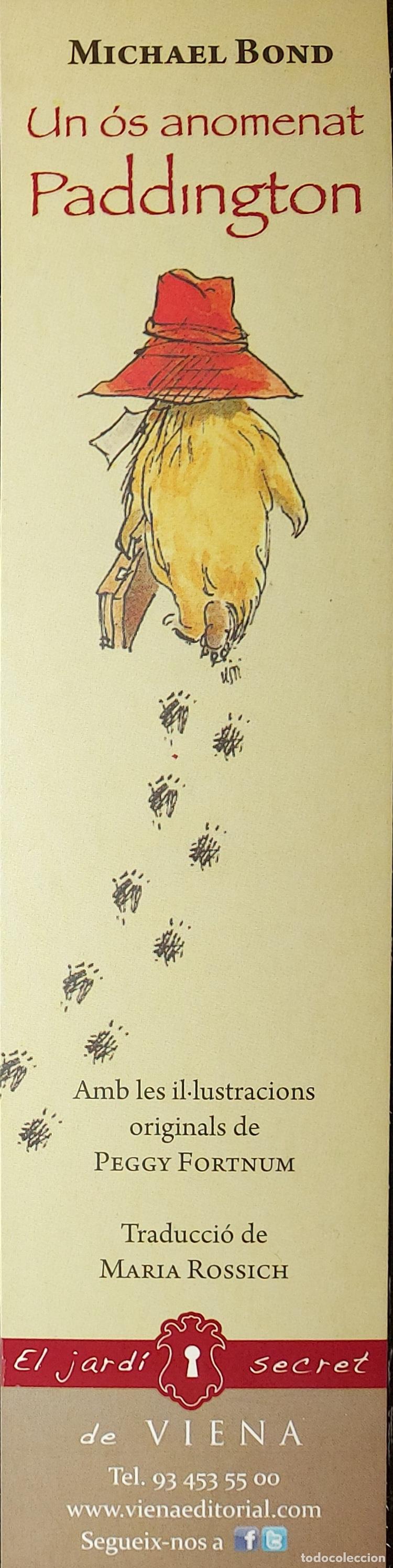 Colecionismo Marcadores de p&aacute;gina: MARCAPAGINAS - VIENA - UN OS ANOMENAT PADDINGTON DE MICHAEL BOND - EL JARDI SECRET DE VIENA.