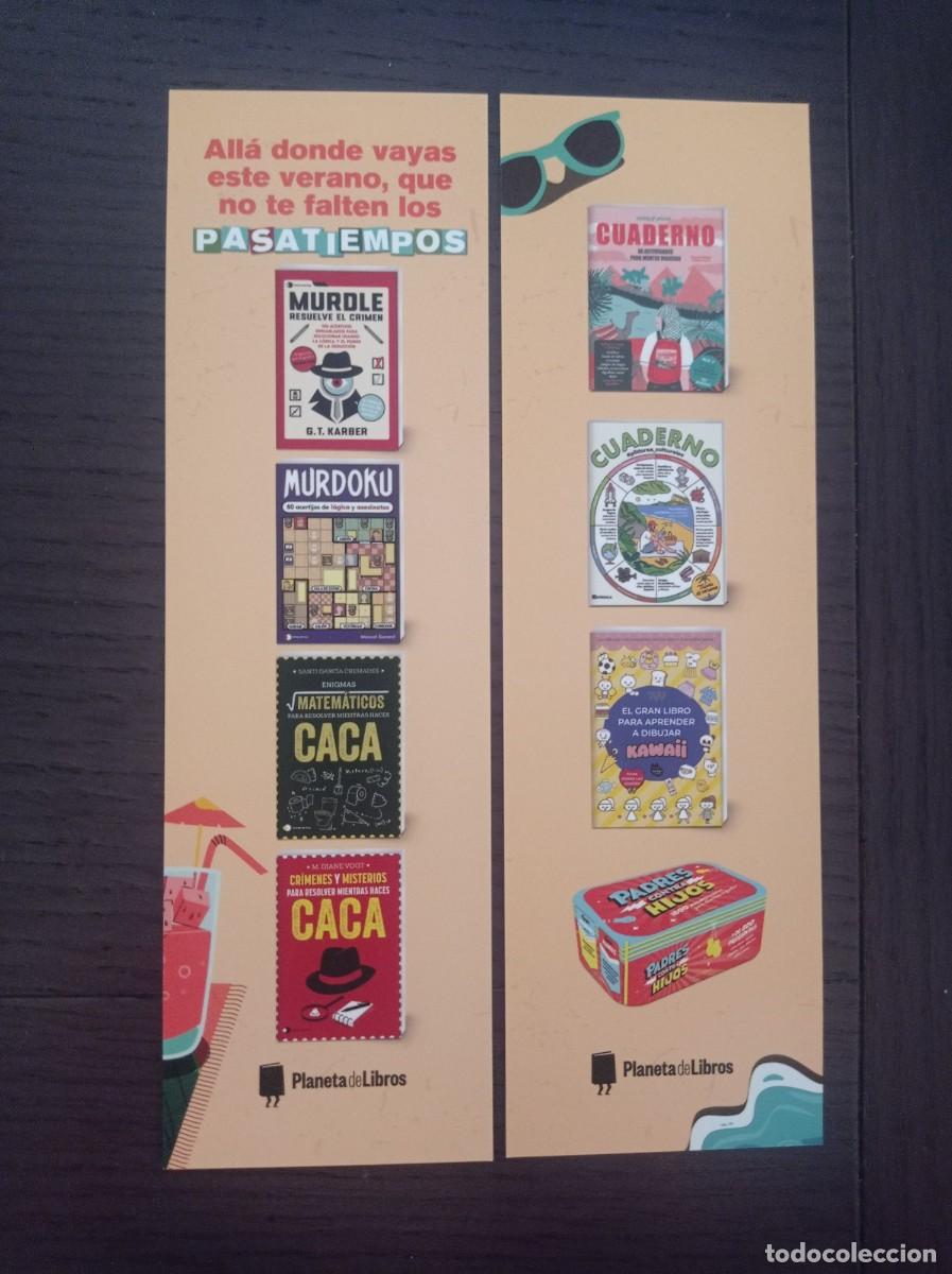 Coleccionismo marcap&aacute;ginas: MARCAP&Aacute;GINAS. PLANETA DE LIBROS. ALL&Aacute; DONDE VAYAS ESTE VERANO, QUE NO TE FALTEN LOS PASATIEMPOS
