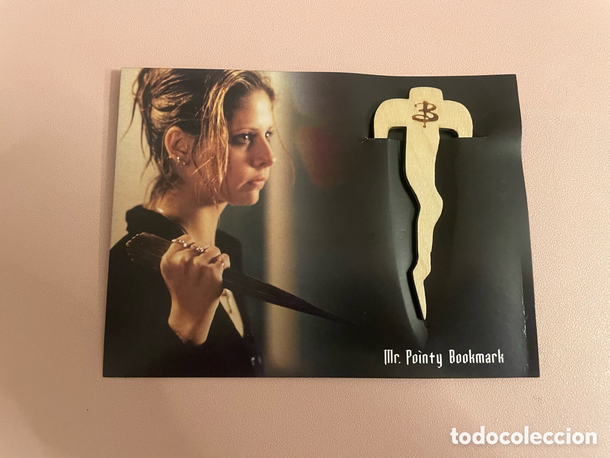 Coleccionismo marcap&aacute;ginas: Mr. Pointy Bookmark - Buffy Cazavampiros - Loot Crate Exclusivo 2017 - Marcap&aacute;ginas de Madera