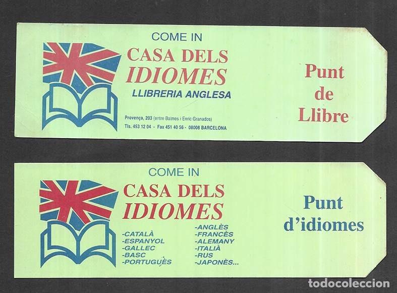 Coleccionismo marcap&aacute;ginas: Marcapaginas. Punt de Llibre. Come In . Casa dels Idiomes. Punt d'idiomes Llibreria Anglesa