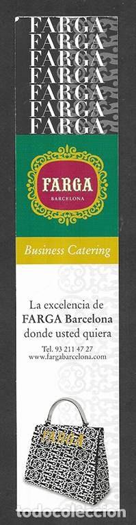 Coleccionismo marcap&aacute;ginas: Marcapaginas. Punt de Llibre. Farga Barcelona. Business Catering