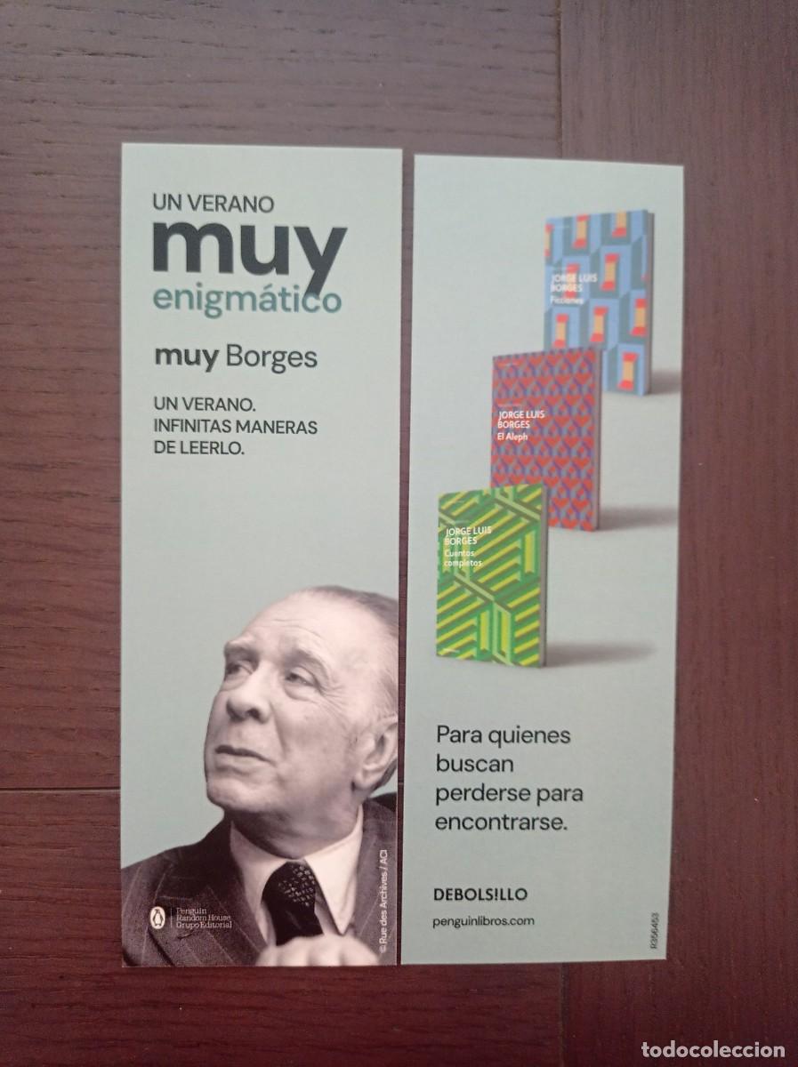Coleccionismo marcap&aacute;ginas: MARCAP&Aacute;GINAS. DEBOLSILLO. JORGE LUIS BORGES. UN VERANO MUY ENIGM&Aacute;TICO
