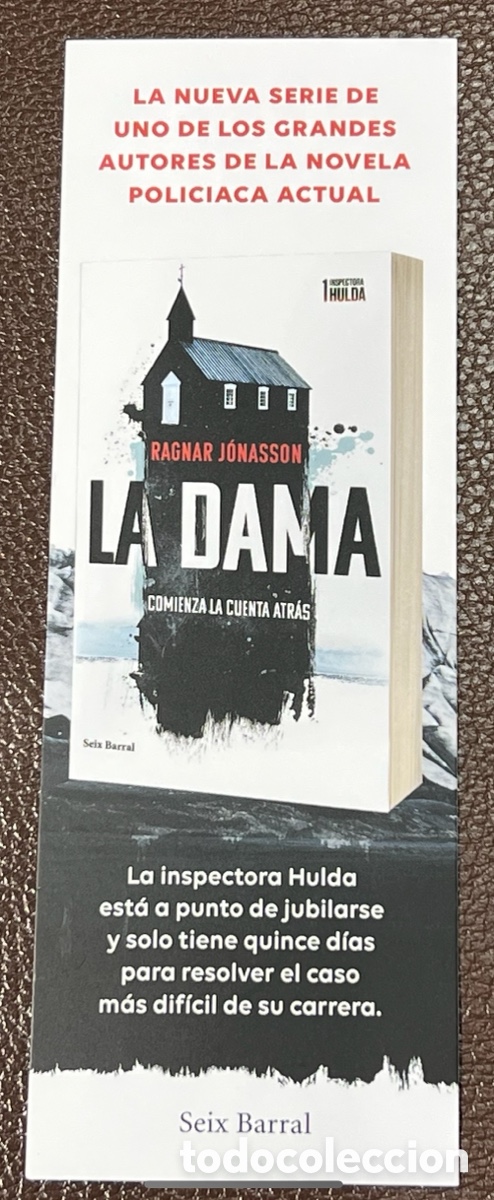 Coleccionismo marcap&aacute;ginas: Marcapaginas. Libro &ldquo;La Dama&rdquo;. Ragnar Jonasson.