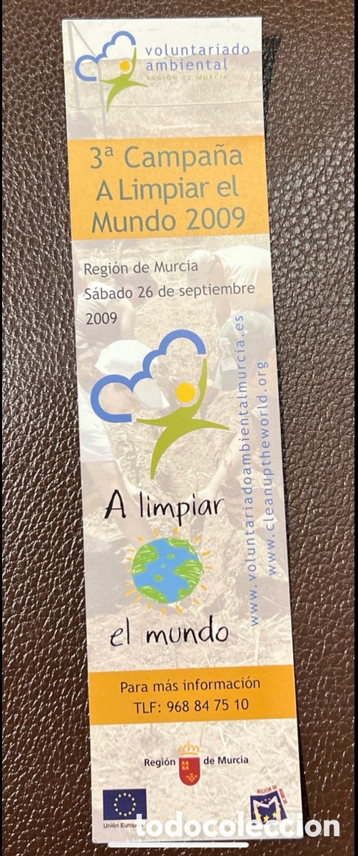 Coleccionismo marcap&aacute;ginas: Marcapaginas. Voluntariado Ambiental. Regi&oacute;n de Murcia. 2009.