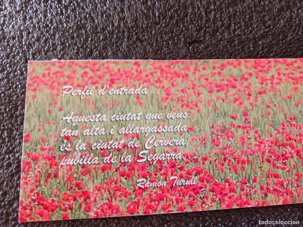 Coleccionismo marcap&aacute;ginas: cervera, aquesta ciutat que veus...... - Foto 2