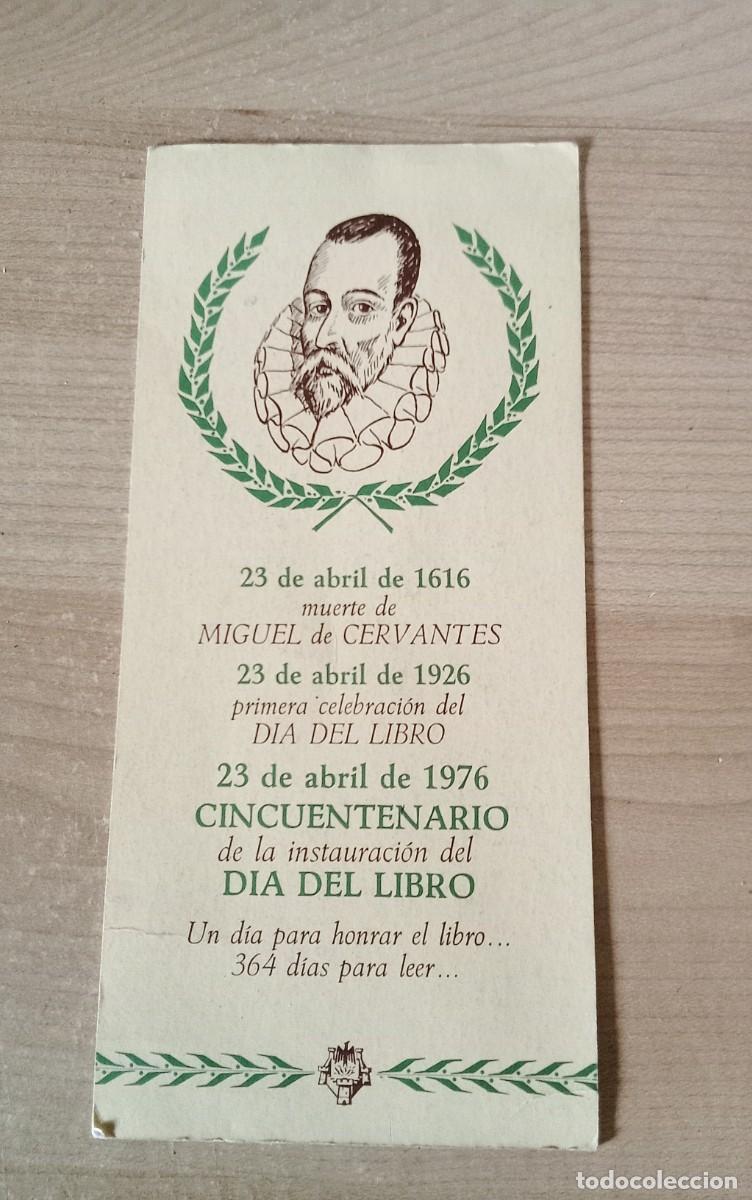 Coleccionismo marcap&aacute;ginas: marcapaginas. 1976 cincuentenario instauracion dia del libro. plaza & janes. enhorabuena.