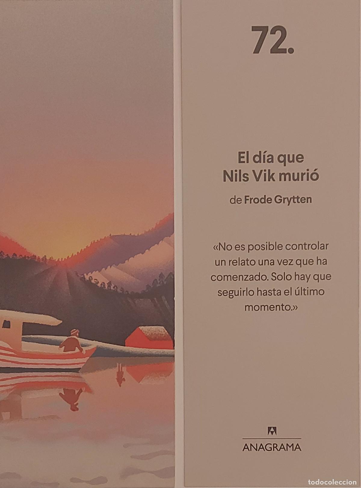 Coleccionismo marcap&aacute;ginas: MARCAPAGINAS - ANAGRAMA - EL DIA QUE NILS VIK MURIO - FROE GRYTTEN - N&ordm; 72