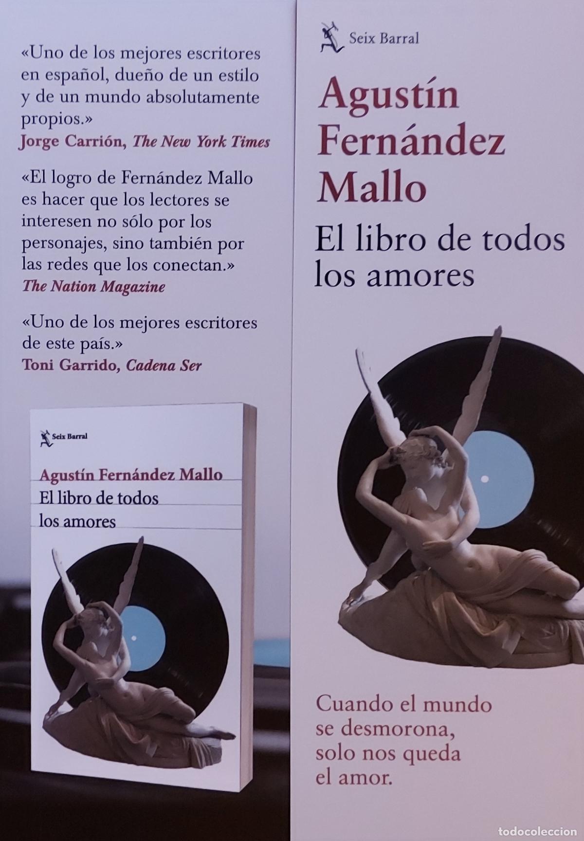 Coleccionismo marcap&aacute;ginas: MARCAPAGINAS - SEIX BARRAL - EL LIBRO DE TODOS LOS AMORES -AGUSTIN FERNANDEZ MALLO