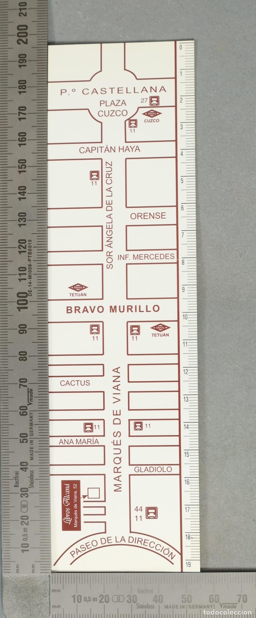 Coleccionismo marcap&aacute;ginas: MARCAPAGINAS. Regla publicitaria con plano de Tetu&aacute;n - Libros Alcan&aacute;