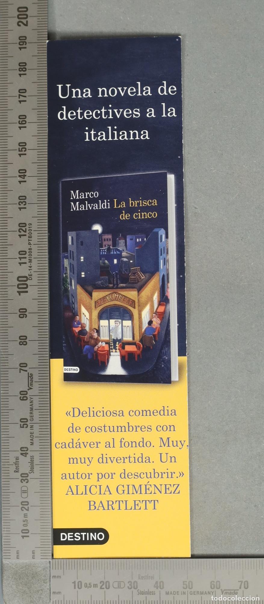 Coleccionismo marcap&aacute;ginas: MARCAPAGINAS. La brisca de cinco - Marco Malvaldi - Editorial Destino