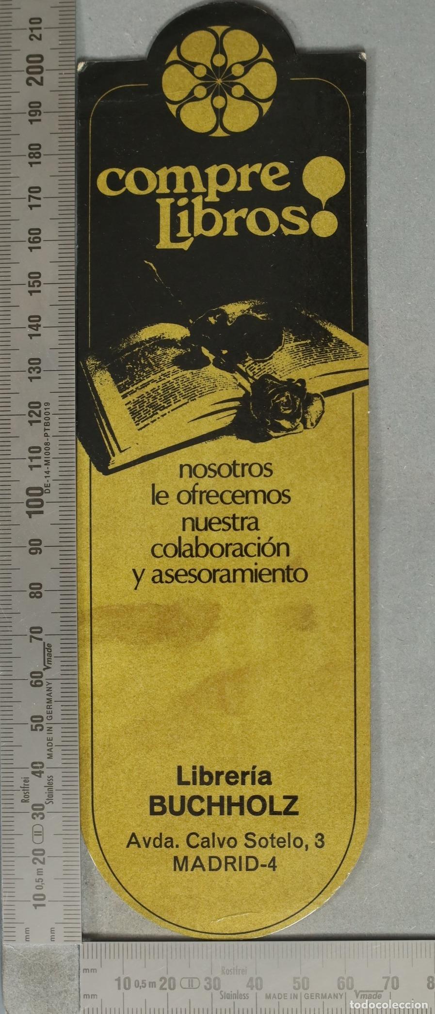 Coleccionismo marcap&aacute;ginas: MARCAPAGINAS. Librer&iacute;a Buchholz - Avda. Calvo Sotelo, 3 MADRID-4 - compre Libros