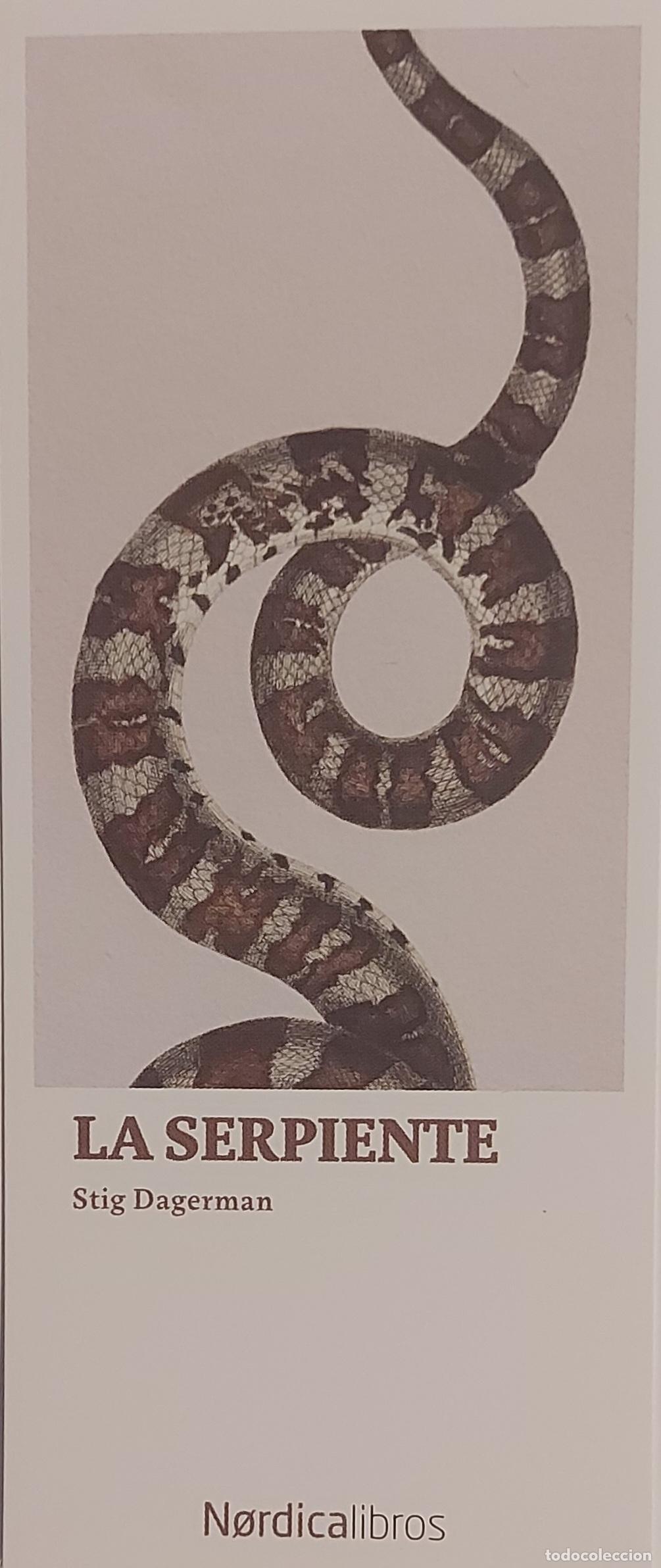 Coleccionismo marcap&aacute;ginas: MARCAP&Aacute;GINAS - N&Oacute;RDICA LIBROS - STIG DAGERMAN - LA SERPIENTE