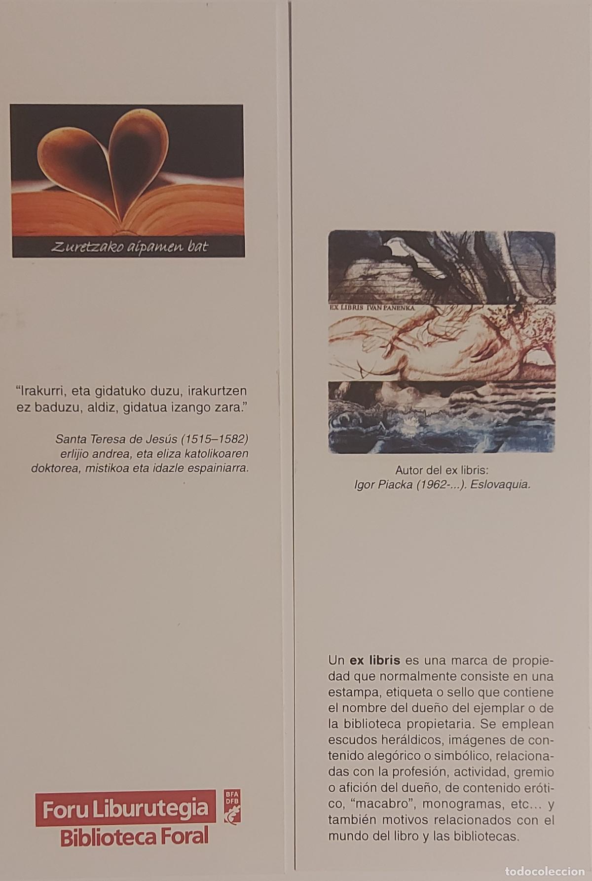 Coleccionismo marcap&aacute;ginas: MARCAPAGINAS - BIBLIOTECA FORAL -