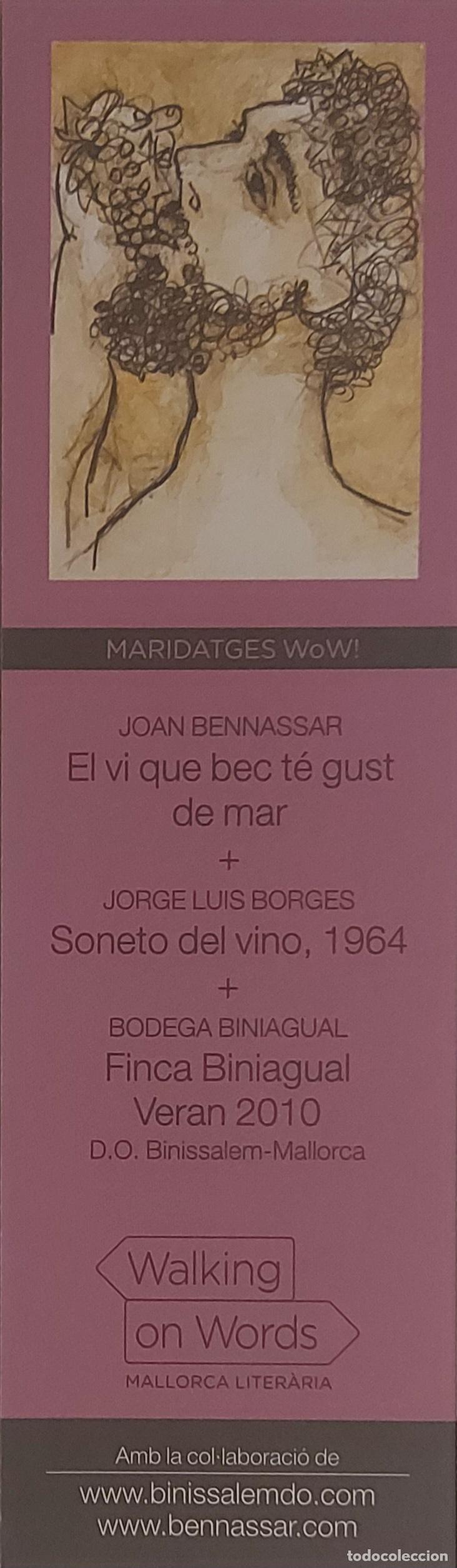 Coleccionismo marcap&aacute;ginas: MARCAPAGINAS - WALKING ON WORDS - JORGE LUIS BORGES - Foto 2