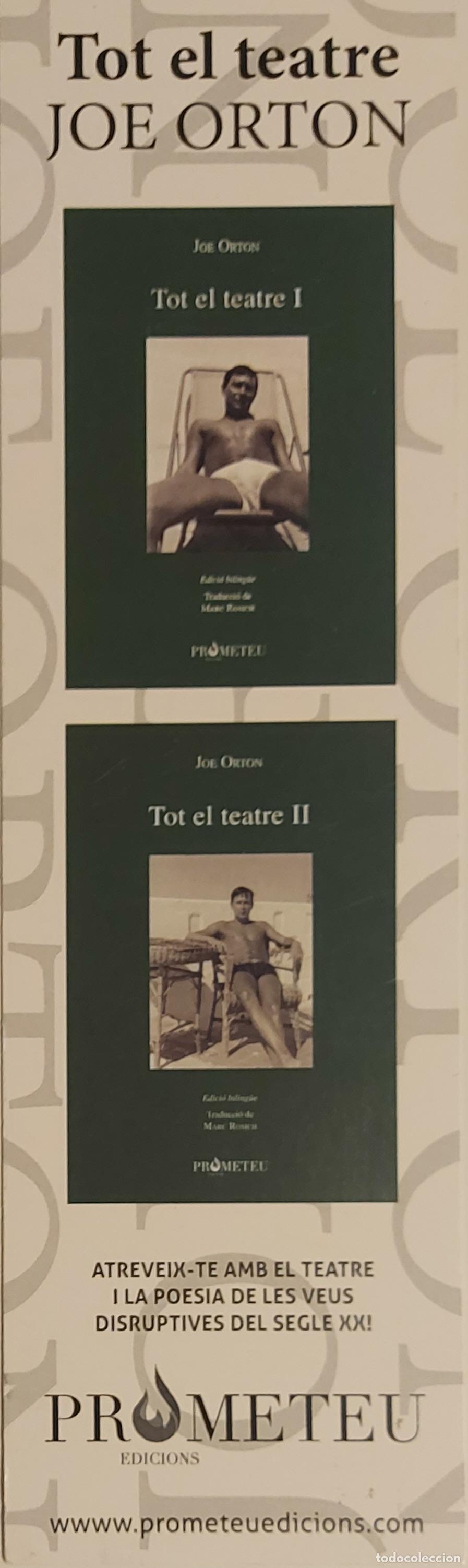 Coleccionismo marcap&aacute;ginas: MARCAPAGINAS - PROMETEU - TOT EL TEATRE - Foto 1