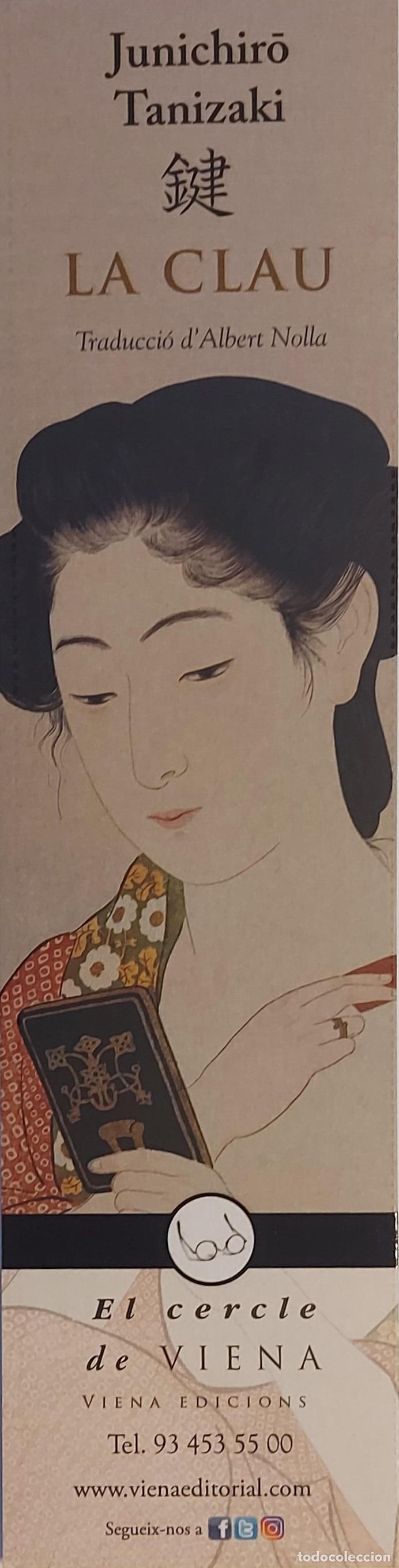Coleccionismo marcap&aacute;ginas: MARCAPAGINAS - VIENA EDICIONES - LA CLAU - JUNICHIR&Oacute; TANIZAKI