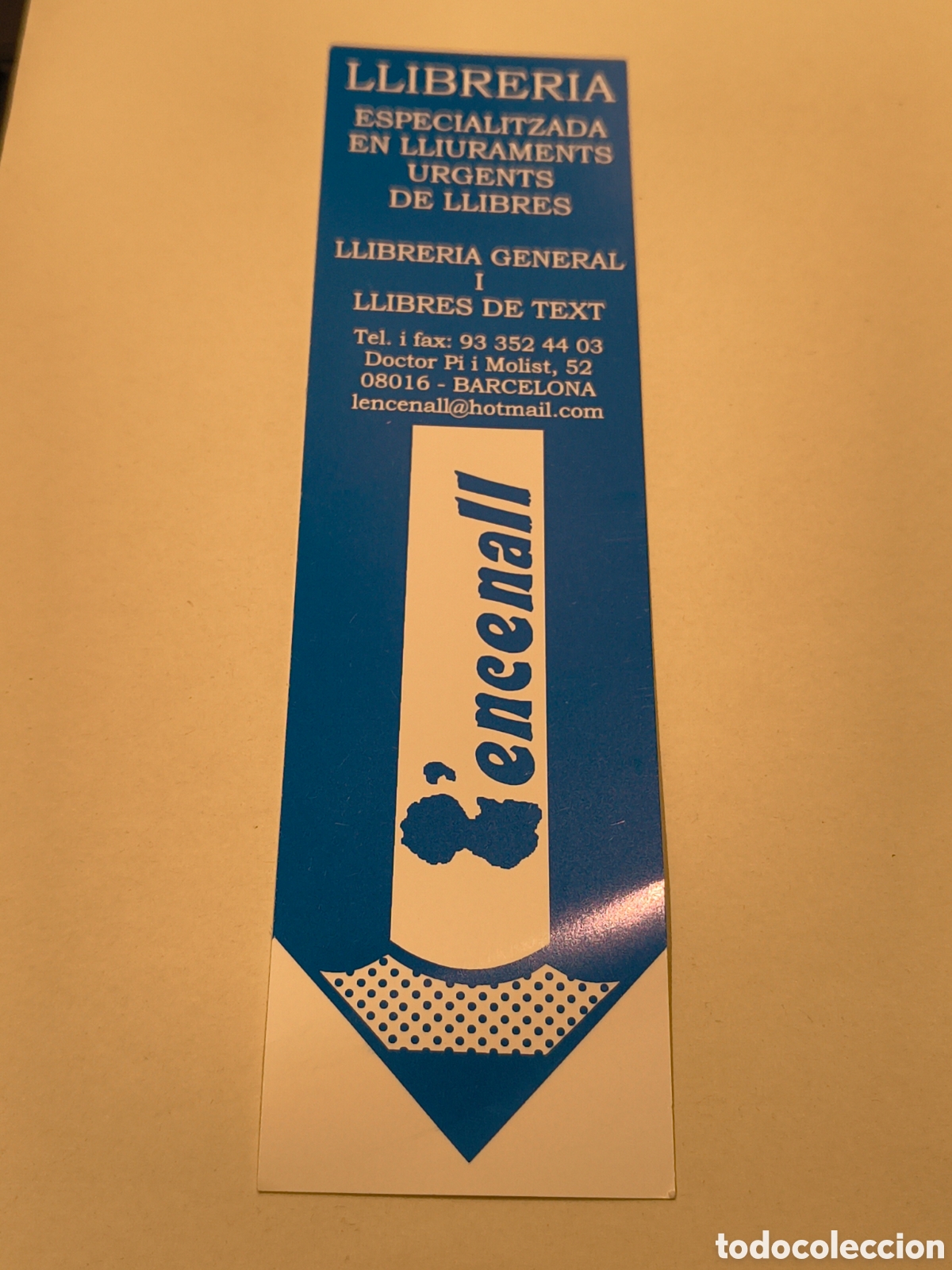 Coleccionismo marcap&aacute;ginas: MARCAPAGINAS LLIBRERIA L&acute;ENCENALL. NOU BARRIS. BARCELONA.
