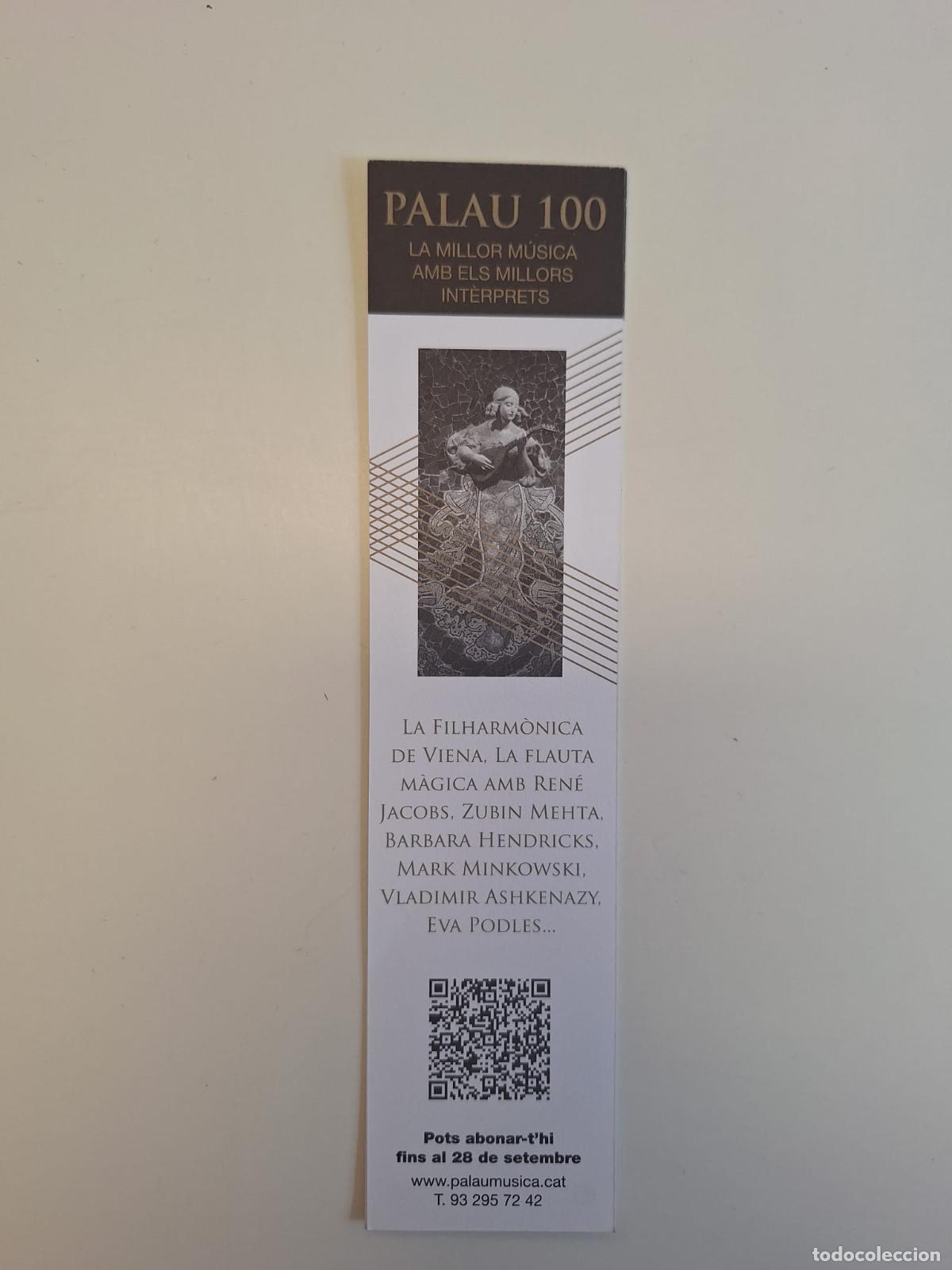 Coleccionismo marcap&aacute;ginas: Marcalibros Ciclo de Conciertos Palau 100 Palau de la Musica Barcelona